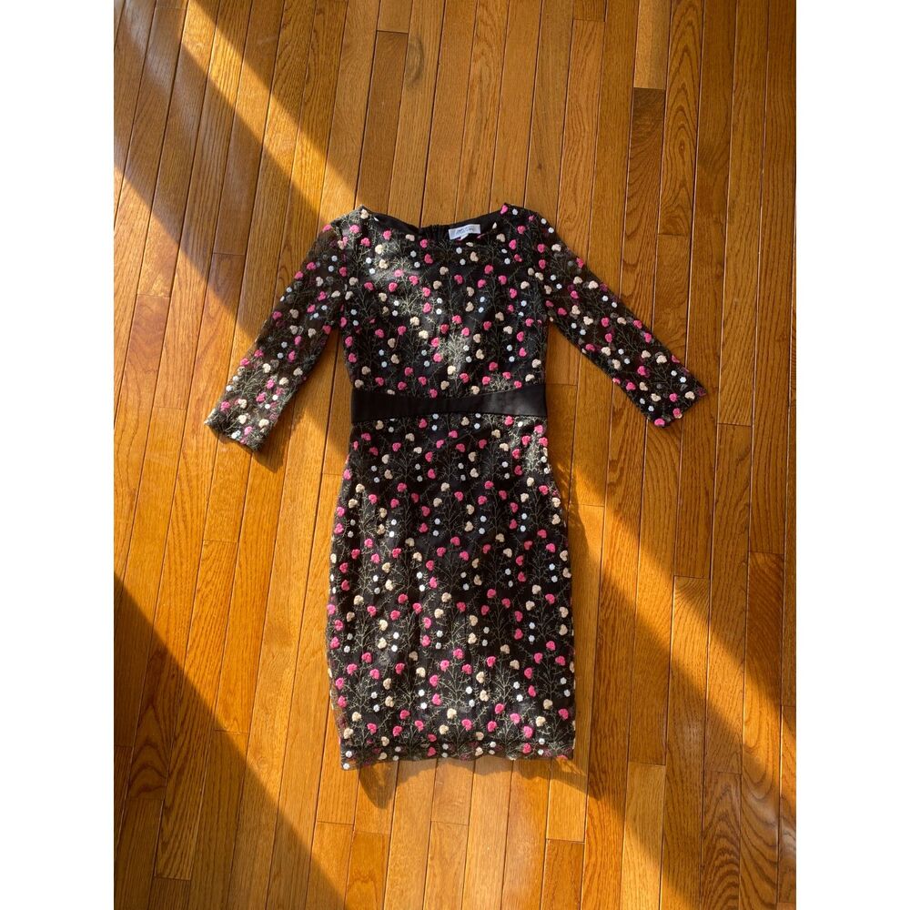 Black Floral Metisa Dress Size XS